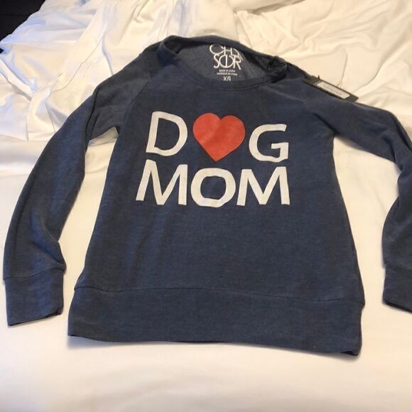 Chaser DOG MOM sweatshirt XS NWT - Picture 1 of 3